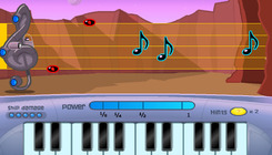 Shooting-game-ng-musika-mga-tala-na-may-piano-at-isang-tatlong-beses-klep